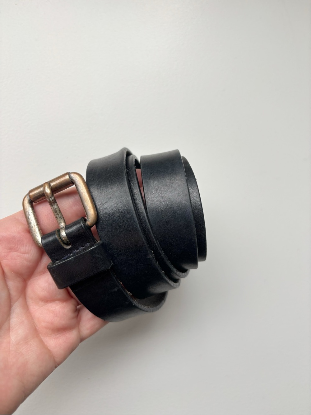 Classic Black Leather Belt